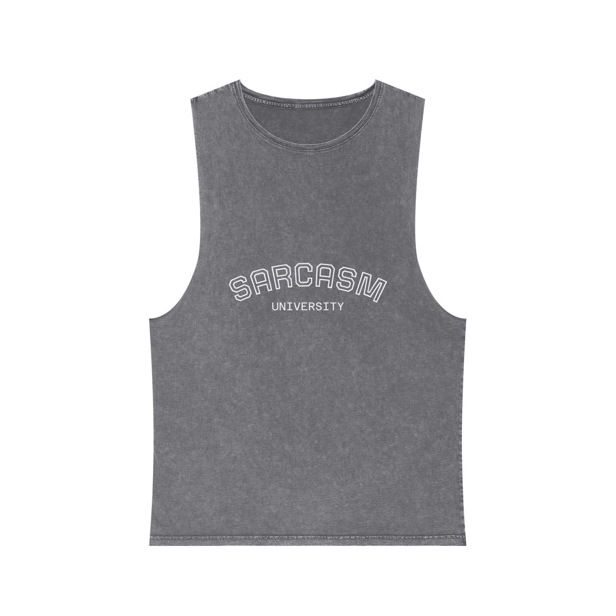 Sarcasm University Unisex Stonewash Tank Top