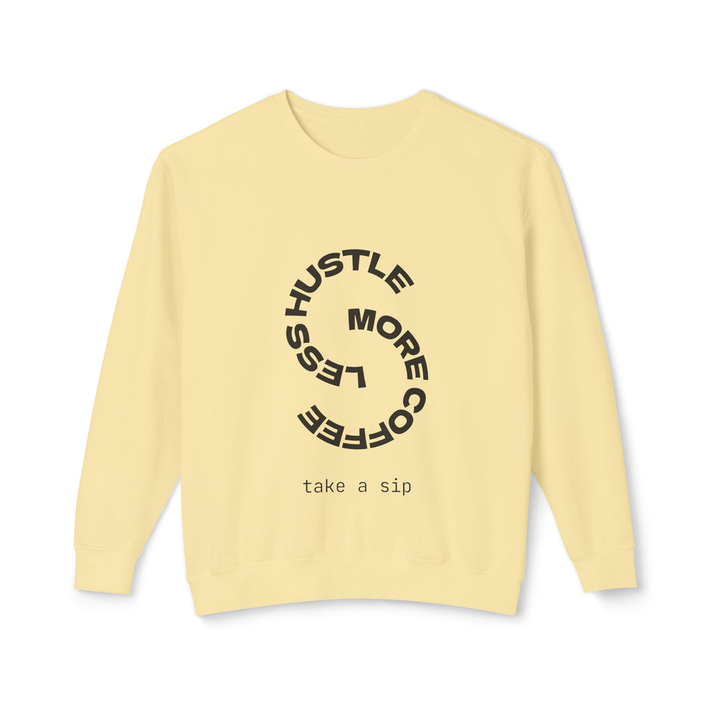 Coffee Hustle Unisex Lightweight Crewneck Sweatshirt