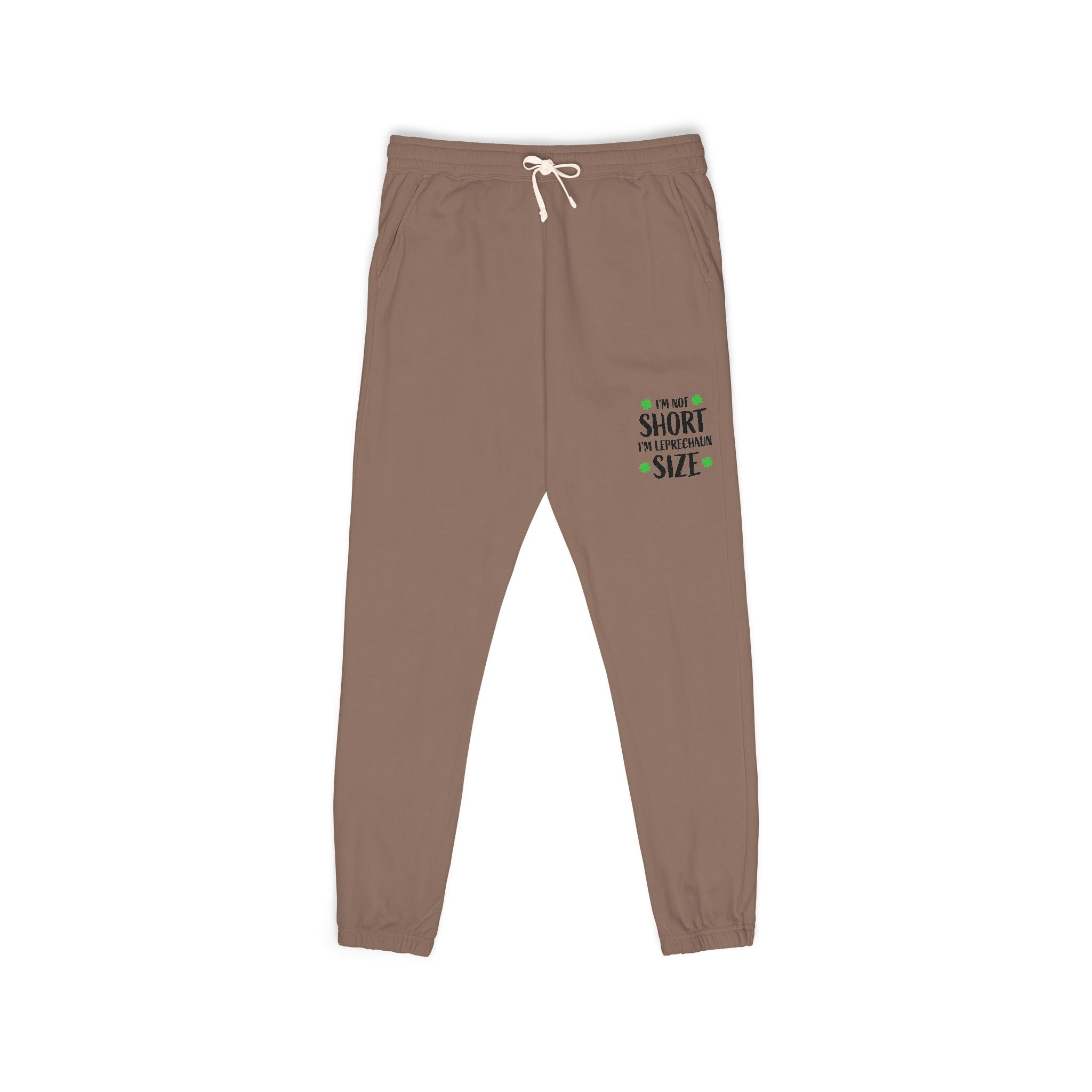 Eco-Friendly Garment-Dyed Fleece Sweatpants with Custom Design