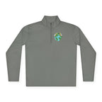Eco-Friendly Quarter-Zip Pullover with Earth Design