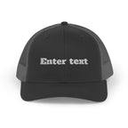 Customizable Red Snapback Trucker Cap with Text