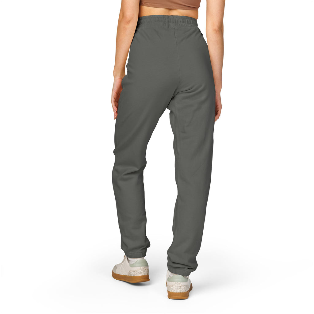 Eco-Friendly Garment-Dyed Fleece Sweatpants with Custom Design