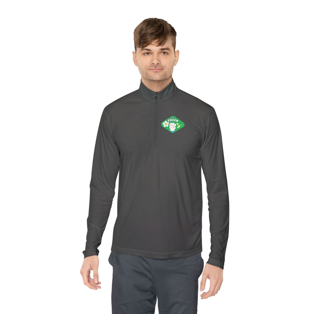 Cozy Unisex Quarter-Zip Pullover with Fun Design
