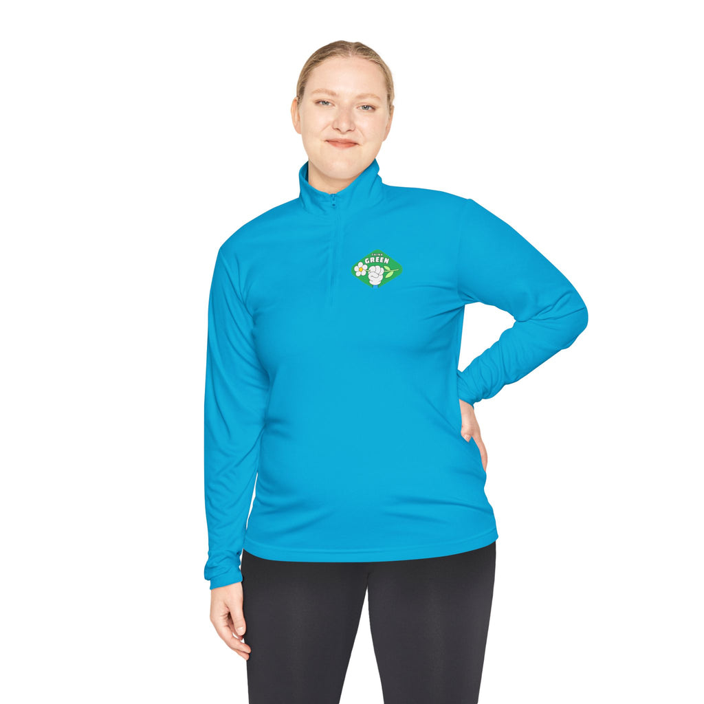 Cozy Unisex Quarter-Zip Pullover with Fun Design