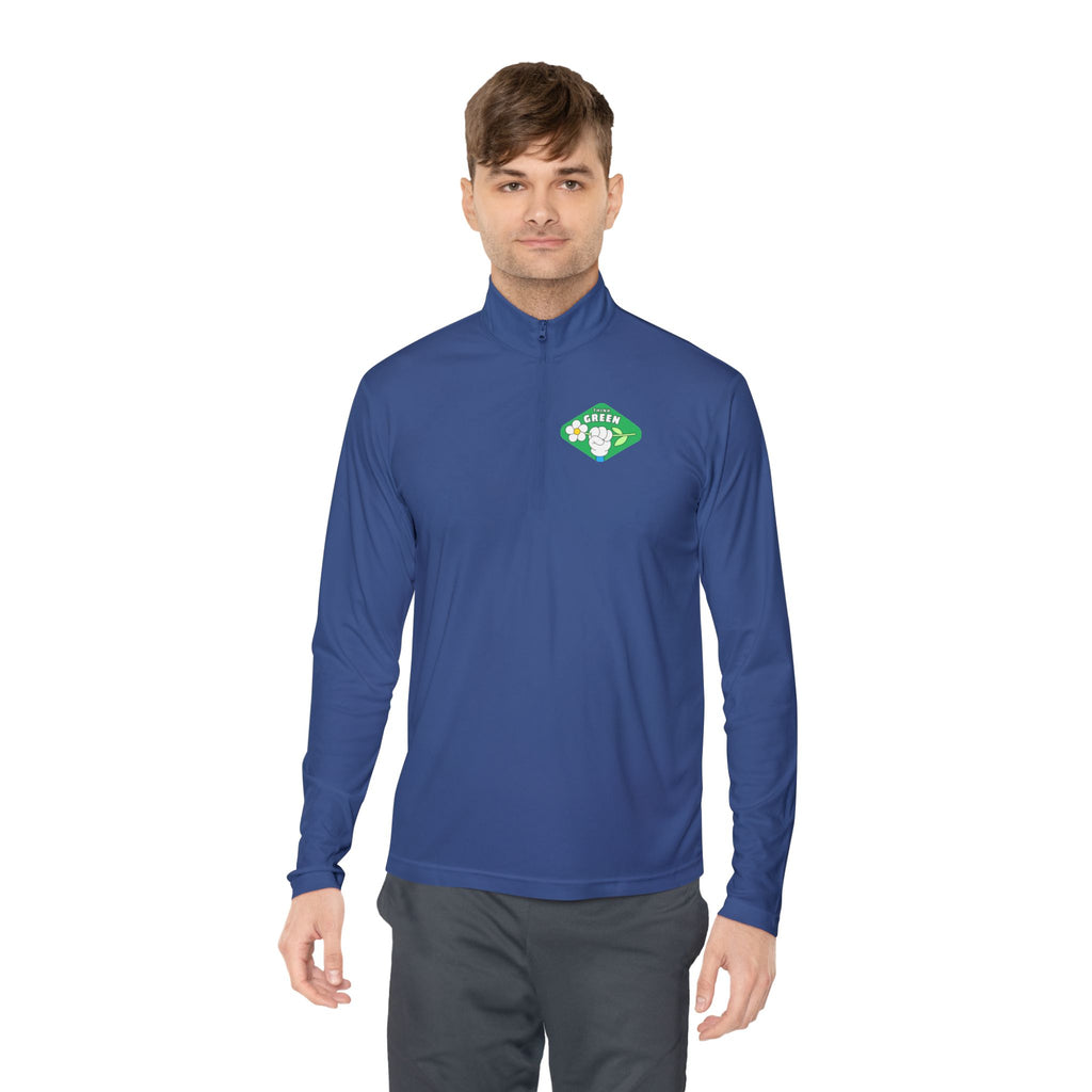 Cozy Unisex Quarter-Zip Pullover with Fun Design
