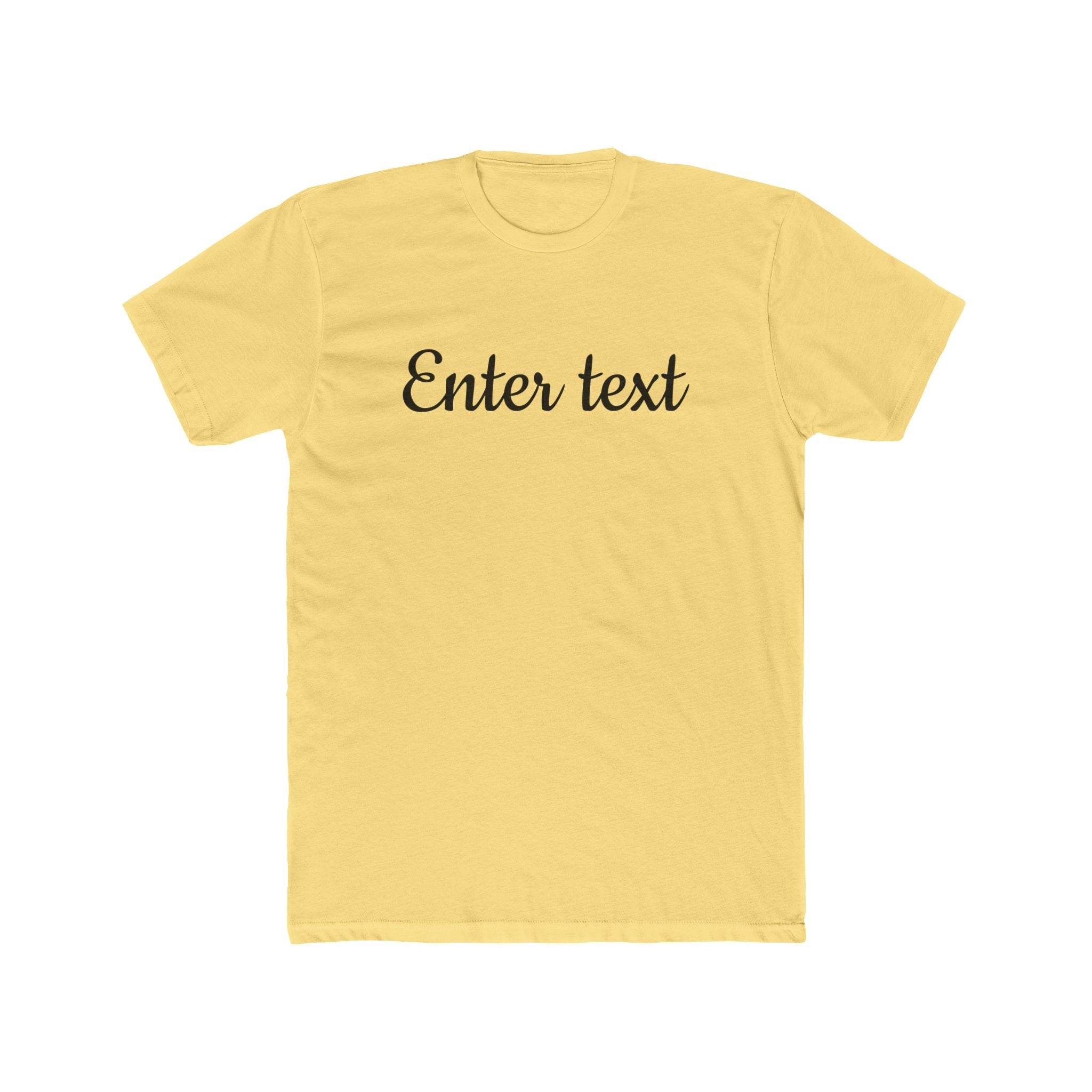 Crew Tee — Custom Script Text Design