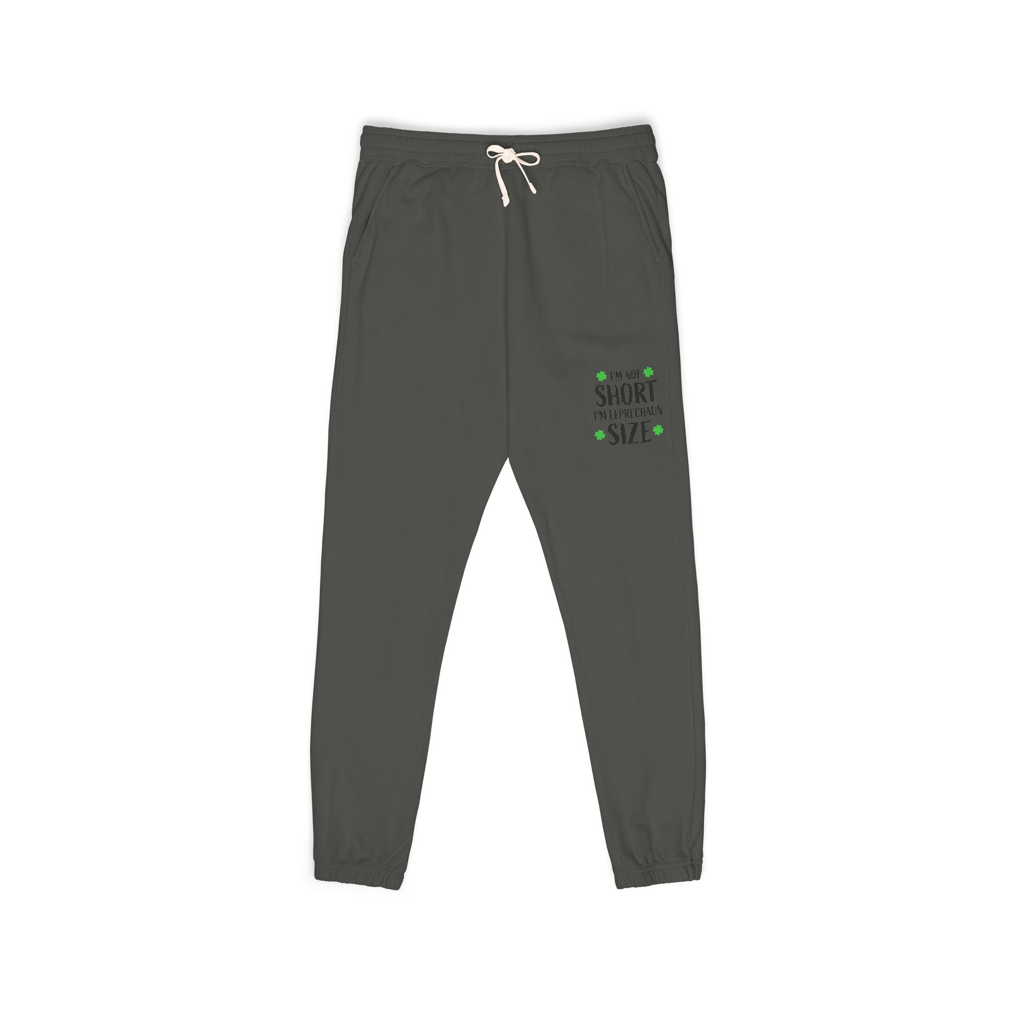 Eco-Friendly Garment-Dyed Fleece Sweatpants with Custom Design