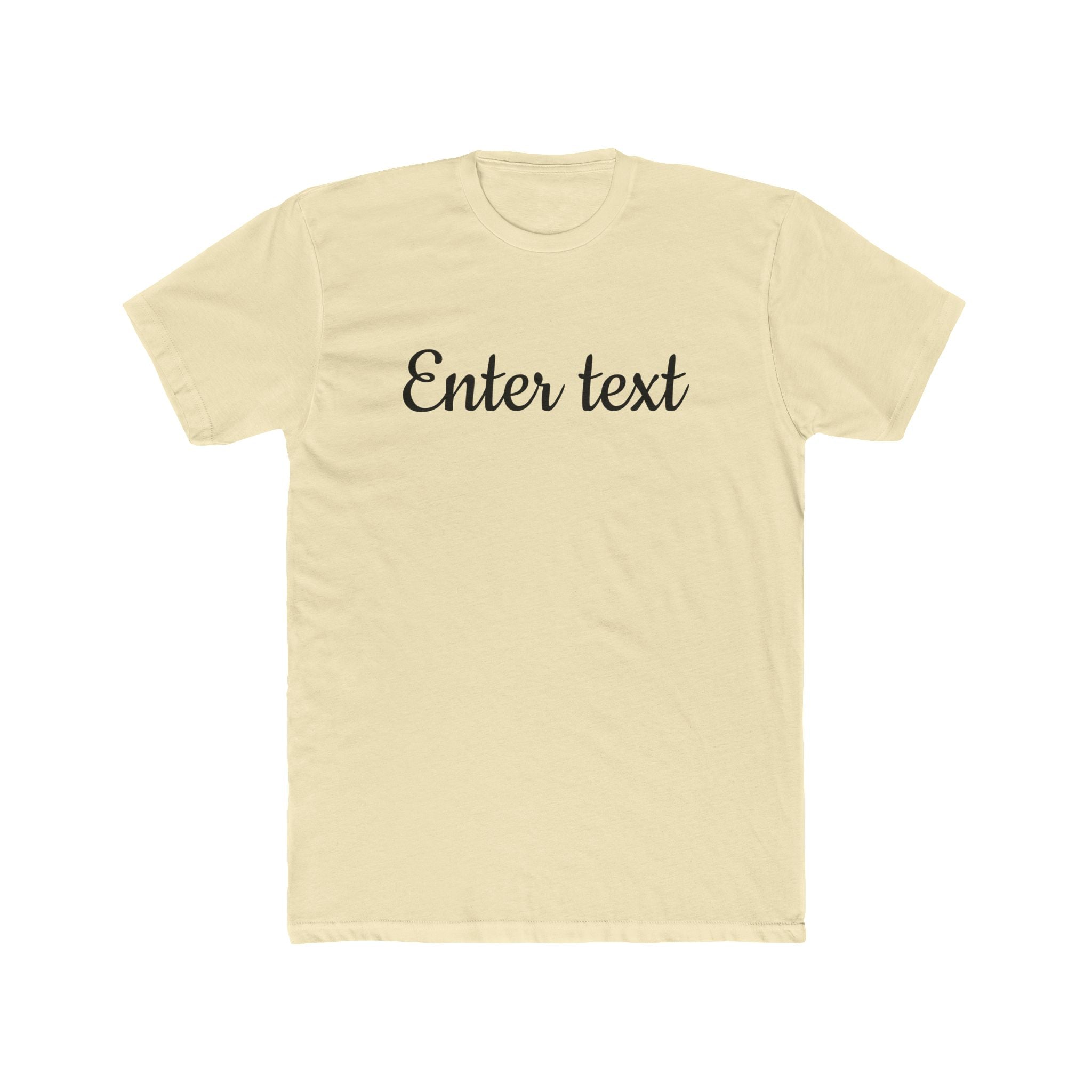 Crew Tee — Custom Script Text Design