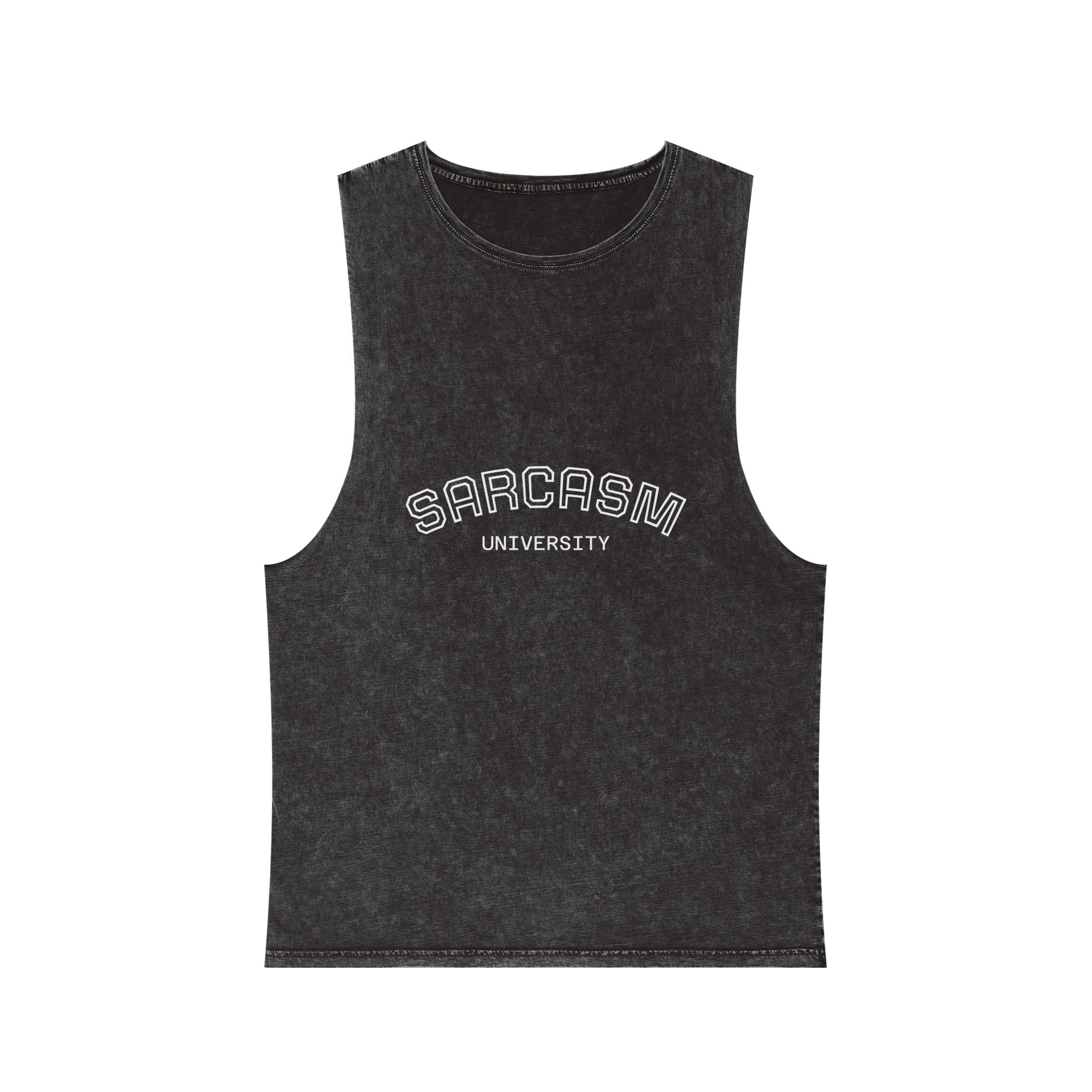 Sarcasm University Unisex Stonewash Tank Top