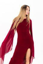 WOMEN DRESS ILEANA - BORDO