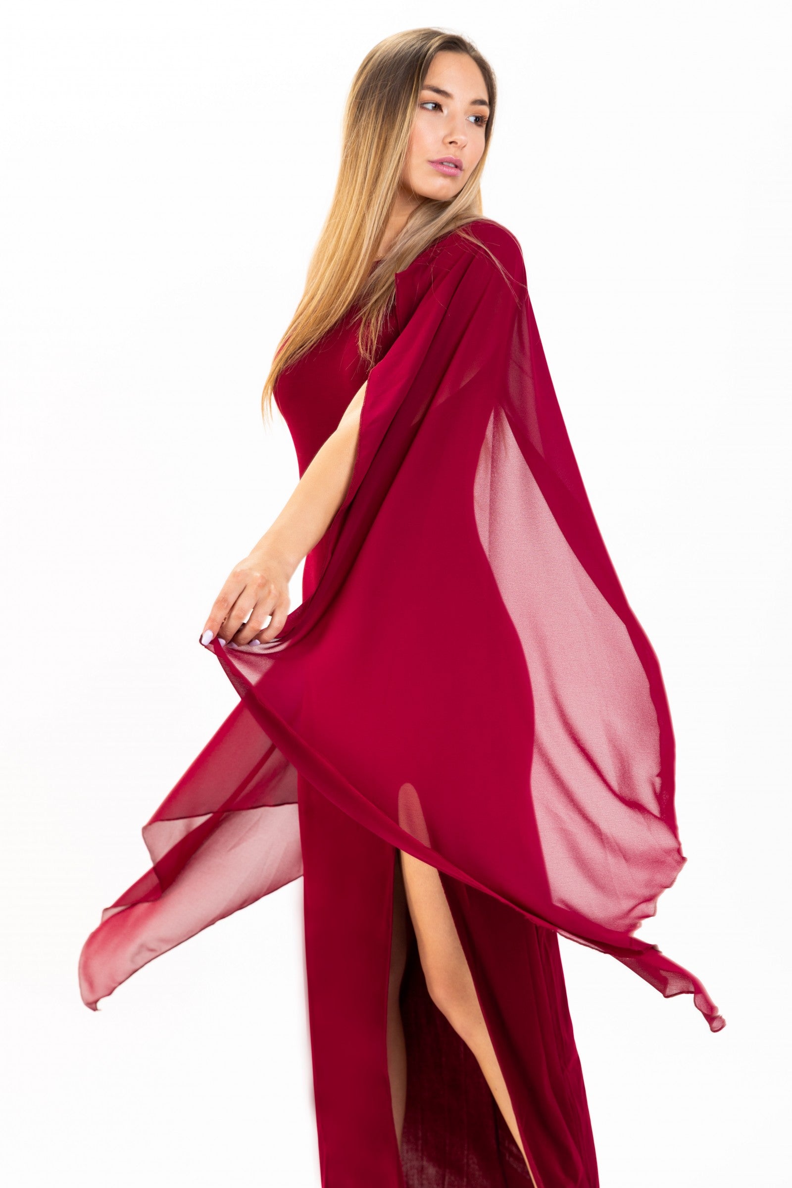 WOMEN DRESS ILEANA - BORDO