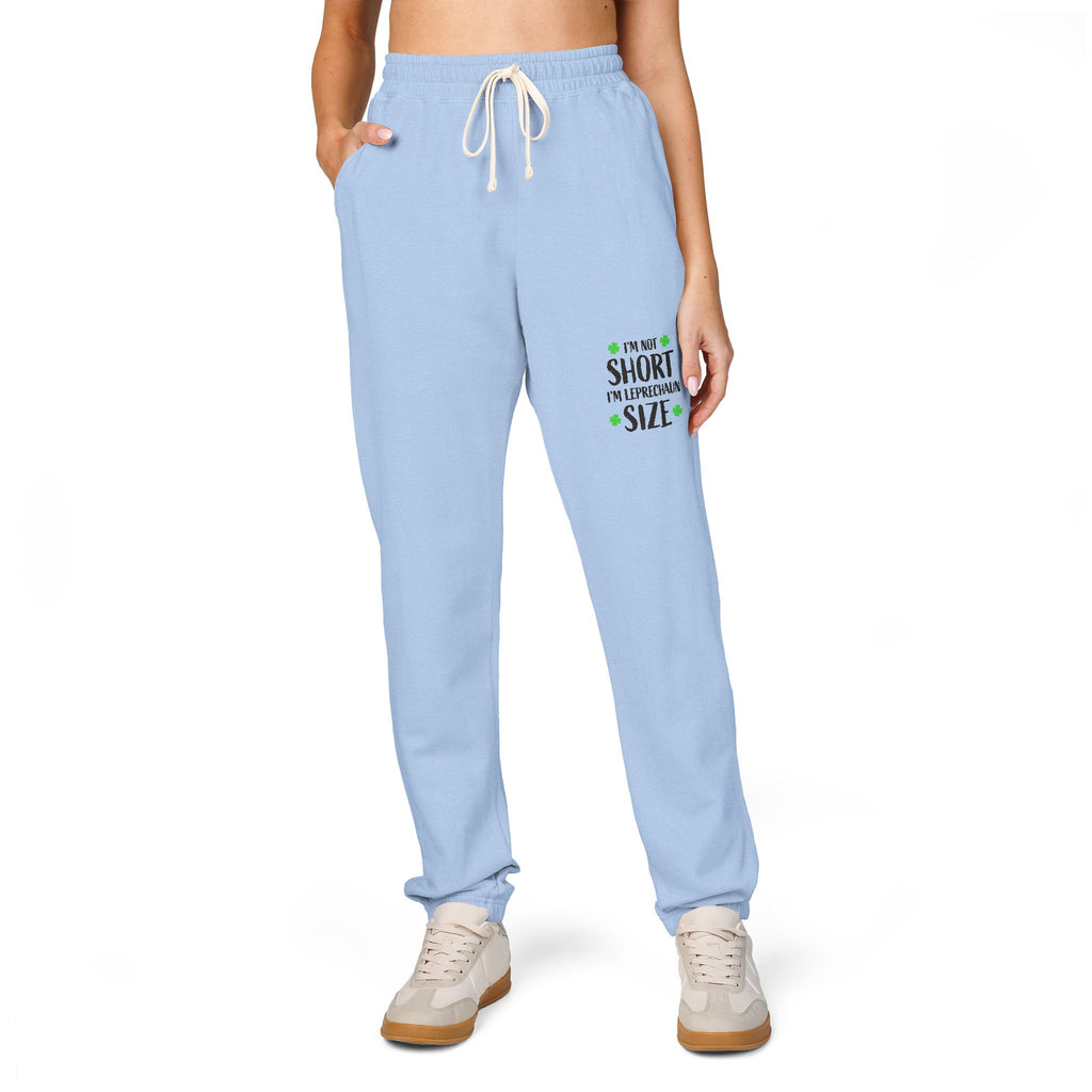 Eco-Friendly Garment-Dyed Fleece Sweatpants with Custom Design