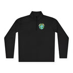 Eco-Friendly Quarter-Zip Pullover with Earth Design