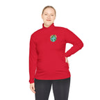 Eco-Friendly Quarter-Zip Pullover with Earth Design