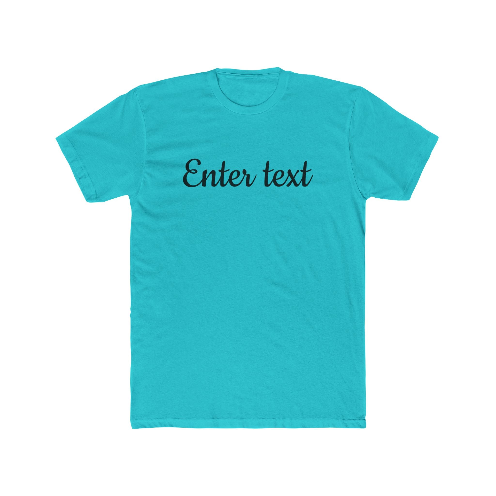 Crew Tee — Custom Script Text Design