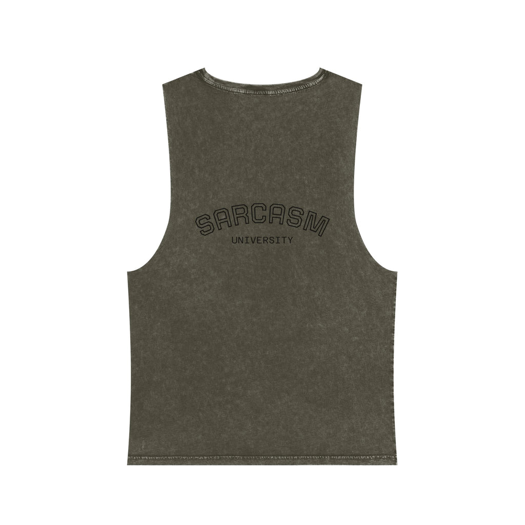 Sarcasm University Unisex Stonewash Tank Top