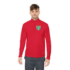 Eco-Friendly Quarter-Zip Pullover with Earth Design