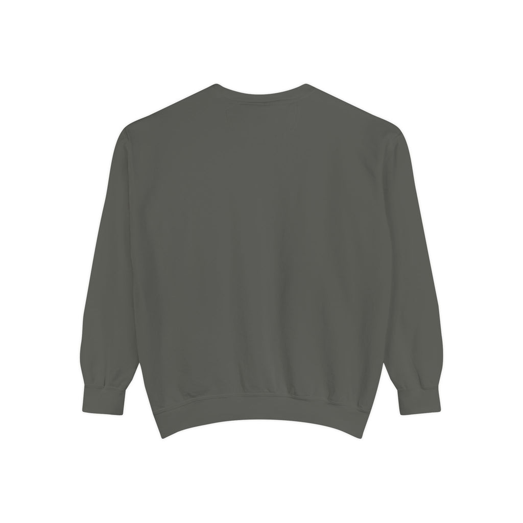 Garment-Dyed Sweatshirt — Custom "Enter text" Minimalist Crewneck
