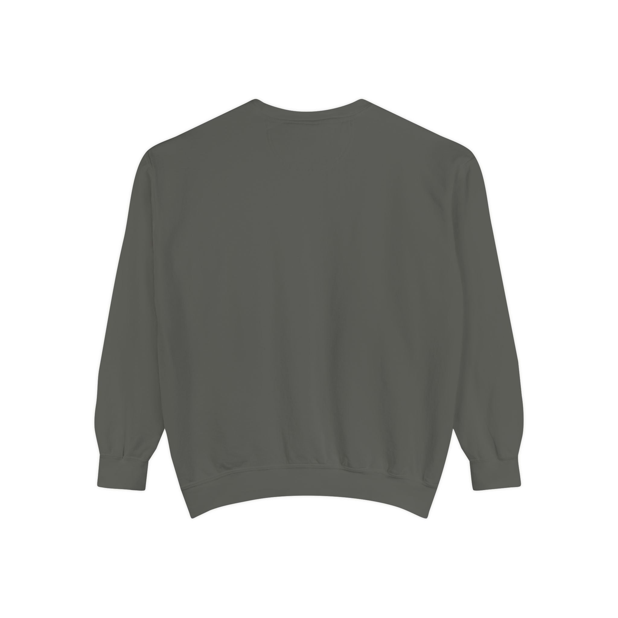 Garment-Dyed Sweatshirt — Custom "Enter text" Minimalist Crewneck