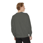 Garment-Dyed Sweatshirt — Custom "Enter text" Minimalist Crewneck