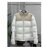 Winter Stand Collar Contrast-colored Coat Cotton Padded Jacket For Men