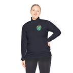 Eco-Friendly Quarter-Zip Pullover with Earth Design