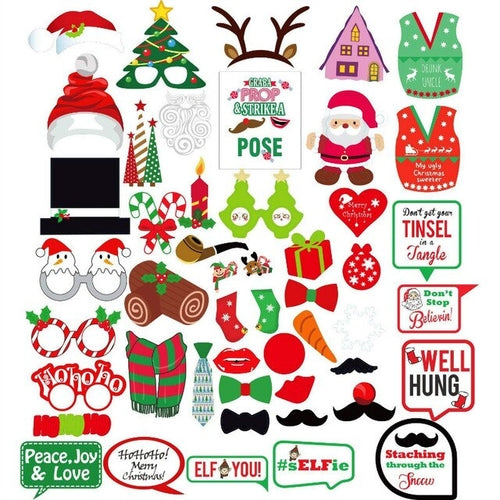 50PCs/Set Hot Sales Christmas Photo Booth