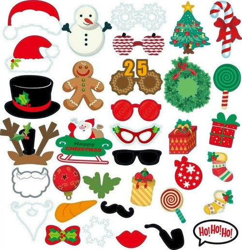 50PCs/Set Hot Sales Christmas Photo Booth