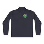 Eco-Friendly Quarter-Zip Pullover with Earth Design