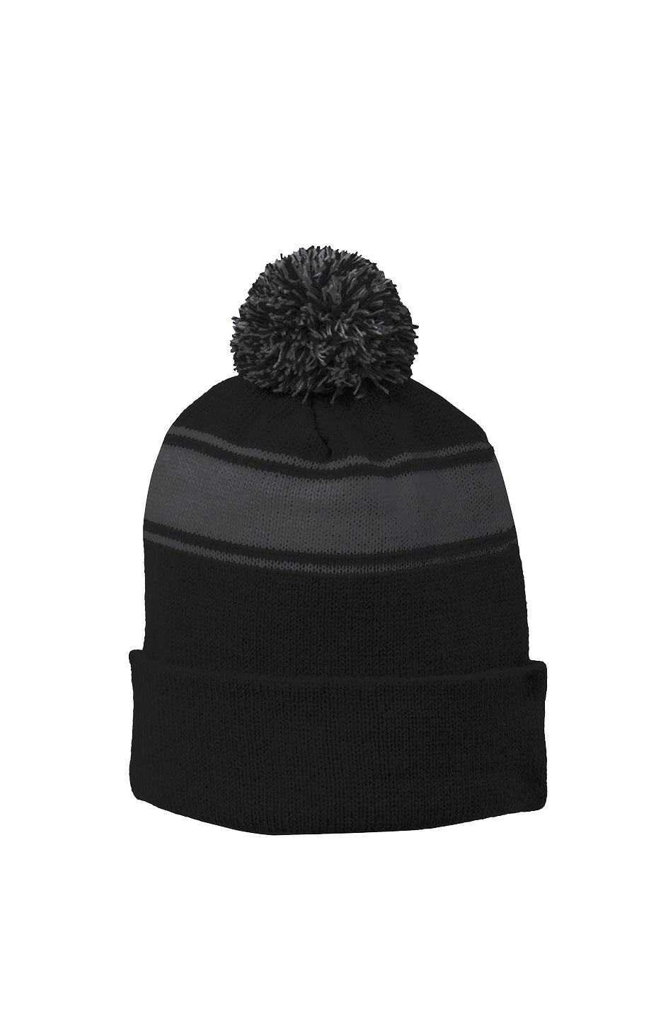 Stripe Pom Beanie