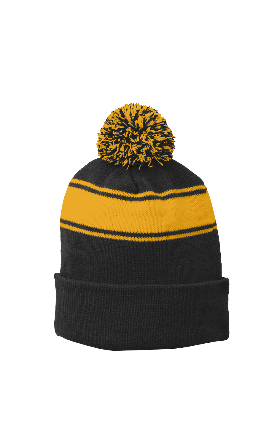 Stripe Pom Beanie
