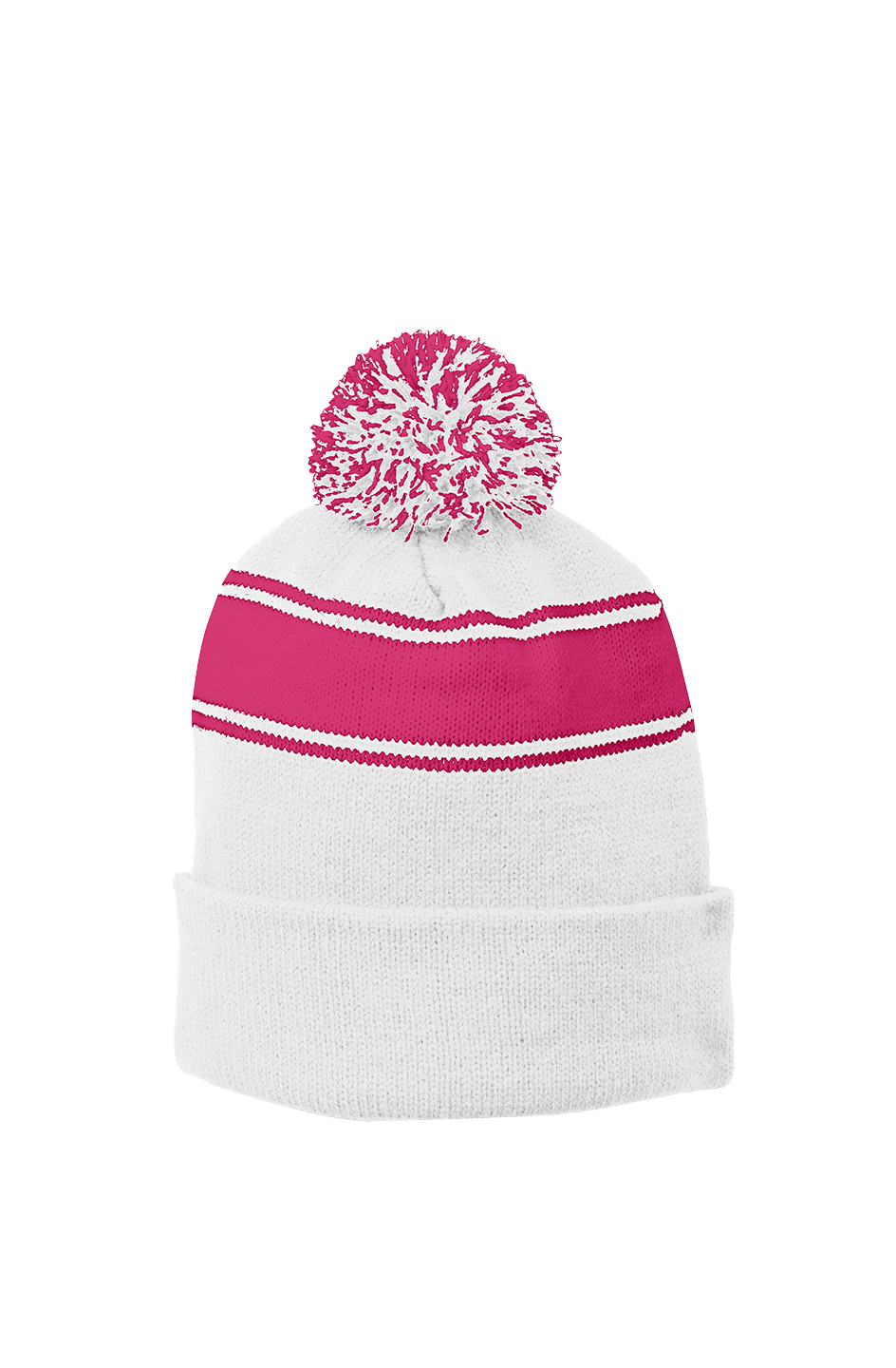 Stripe Pom Beanie