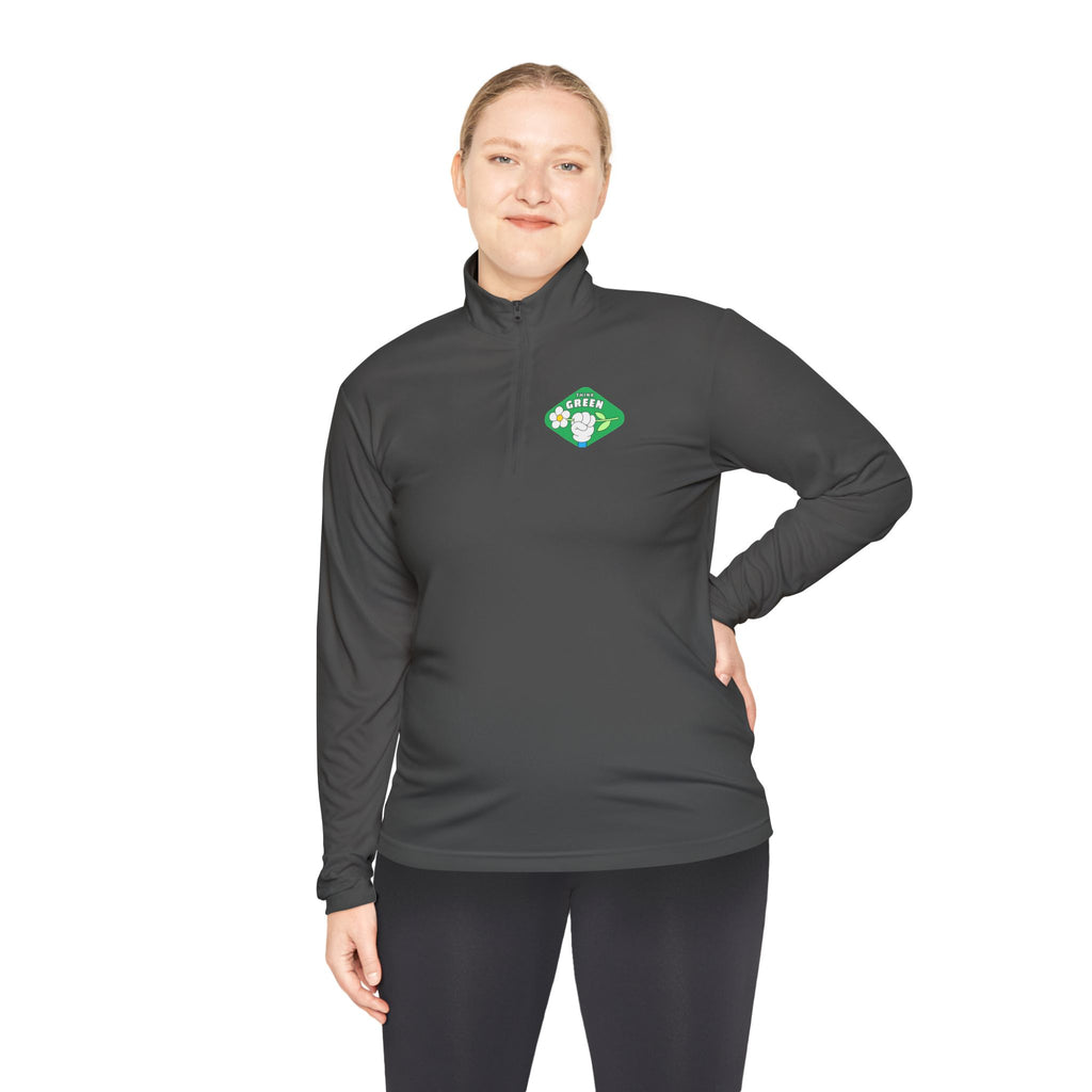 Cozy Unisex Quarter-Zip Pullover with Fun Design