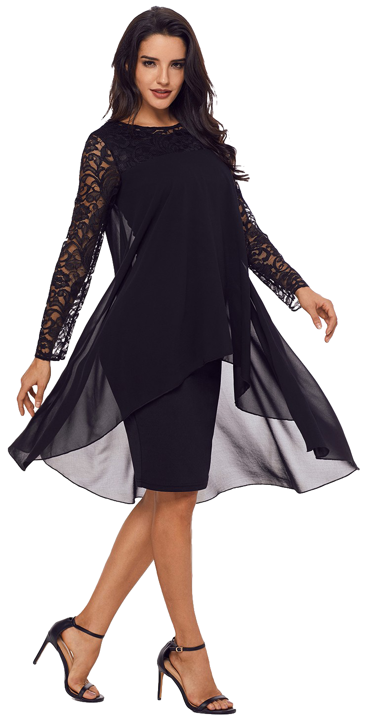 WOMEN DRESS ALEXINA - BLACK