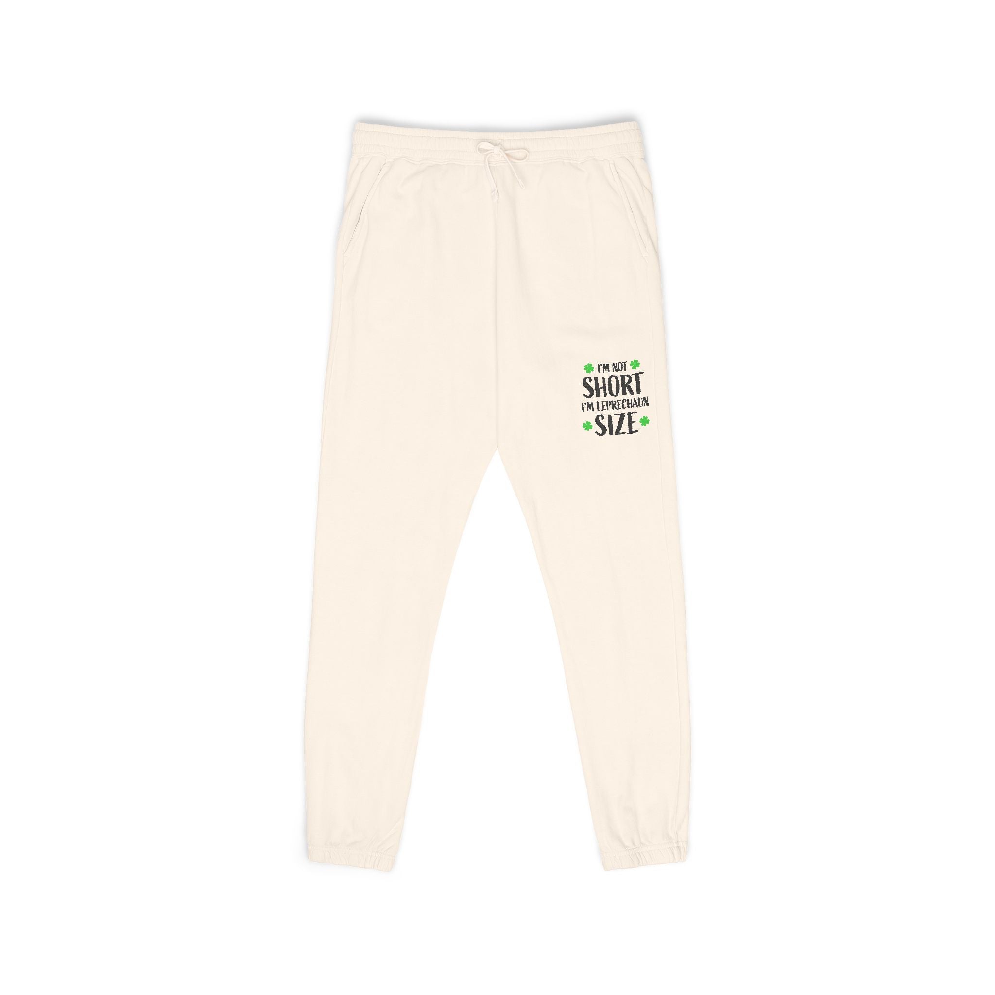 Eco-Friendly Garment-Dyed Fleece Sweatpants with Custom Design