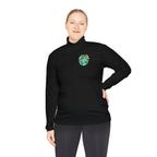 Eco-Friendly Quarter-Zip Pullover with Earth Design