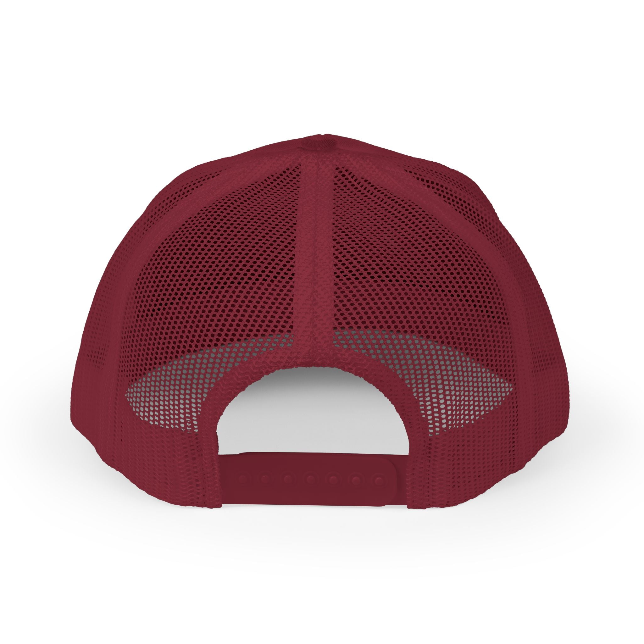 Customizable Red Snapback Trucker Cap with Text