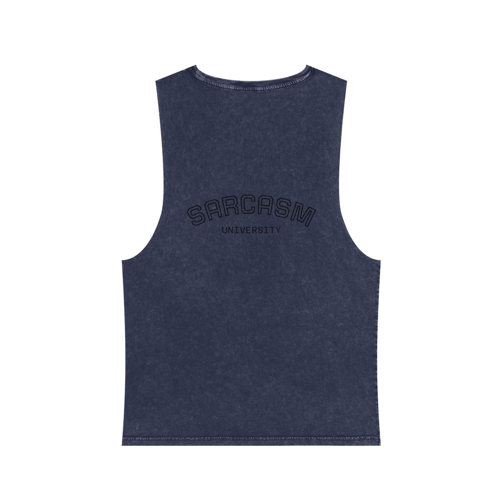 Sarcasm University Unisex Stonewash Tank Top