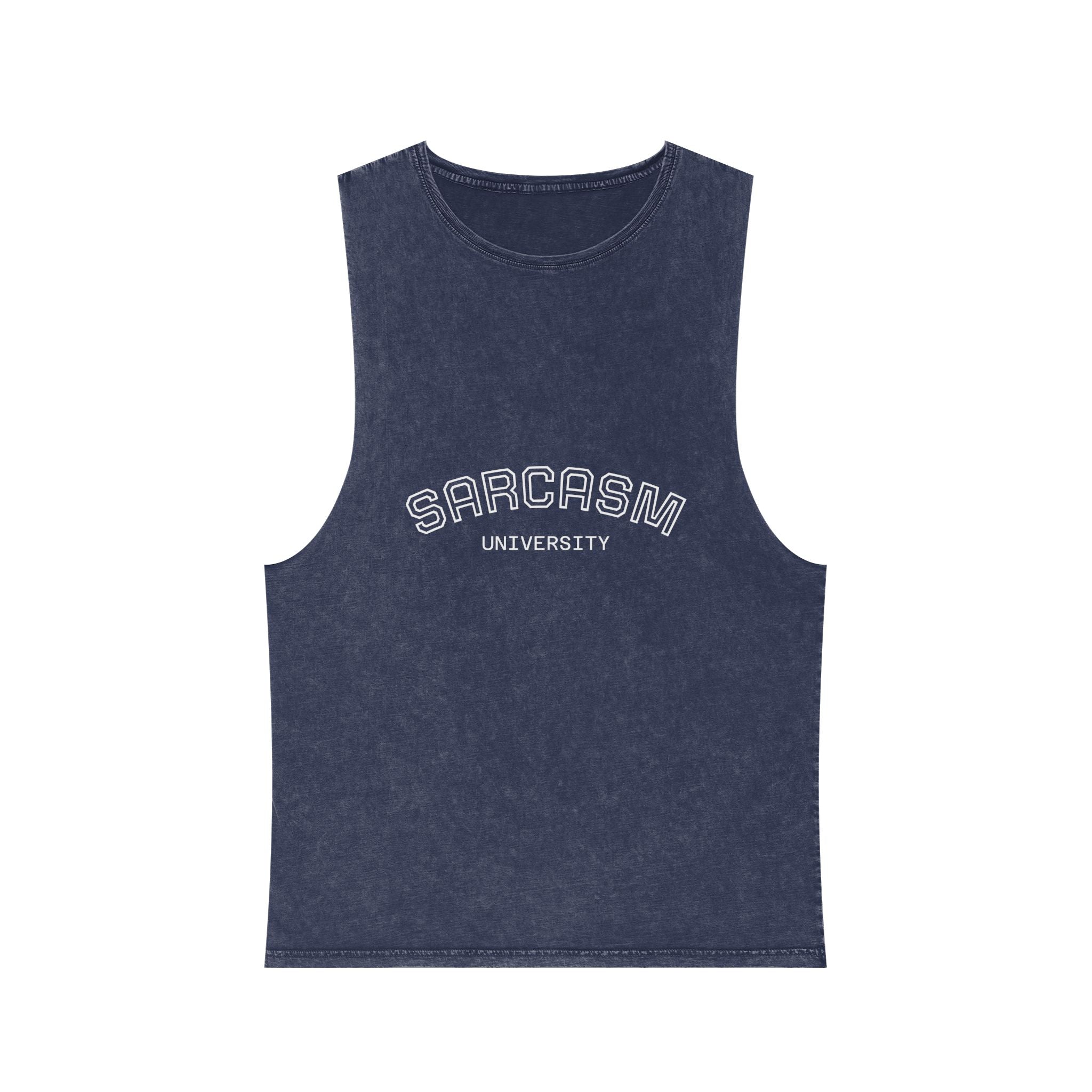 Sarcasm University Unisex Stonewash Tank Top