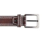 Belt with Contrast Ecru Stitching Detail