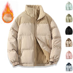 Winter Stand Collar Contrast-colored Coat Cotton Padded Jacket For Men