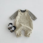 Spring and Autumn Baby Kids Unisex Striped Pattern Long Sleeves Top