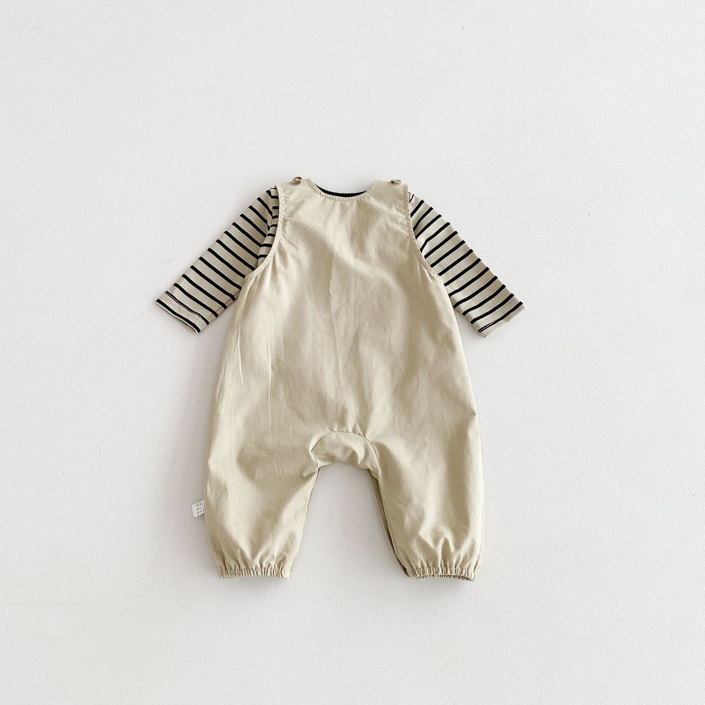 Spring and Autumn Baby Kids Unisex Striped Pattern Long Sleeves Top
