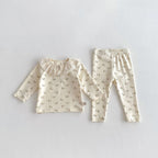 Spring and Autumn Baby Kids Girls Casual Floral Top and Pants Clothing