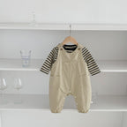 Spring and Autumn Baby Kids Unisex Striped Pattern Long Sleeves Top