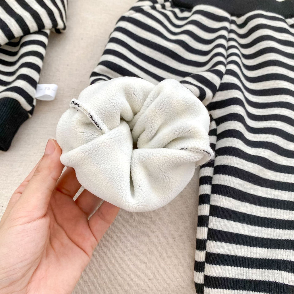 Spring and Autumn Baby Kids Boys Cartoon Pattern Striped Pullover and