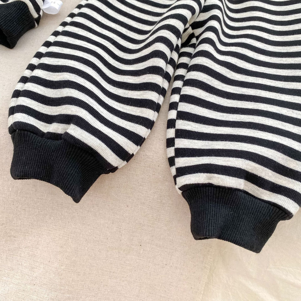 Spring and Autumn Baby Kids Boys Cartoon Pattern Striped Pullover and