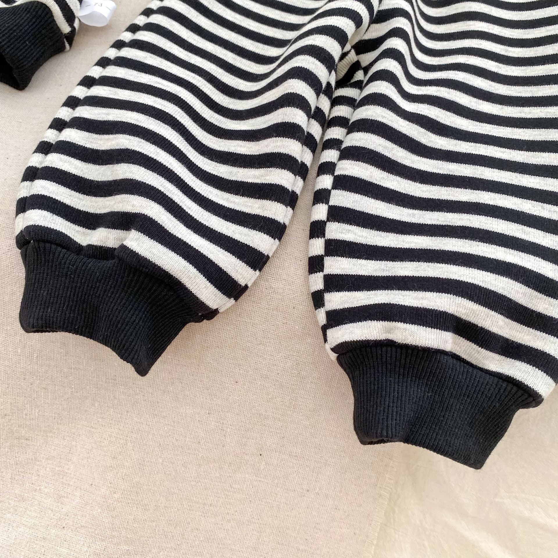 Spring and Autumn Baby Kids Boys Cartoon Pattern Striped Pullover and