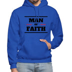 Mens Hoodie - Pullover Hooded Sweatshirt - Graphic/man of Faith
